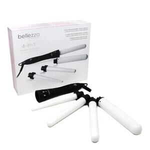 Bellezza 4-in-1 Ceramic Curling Set Black/White